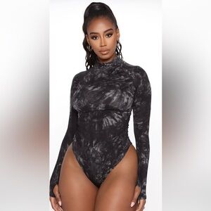 *NWT* Smoky Mirrors Mock Neck Bodysuit